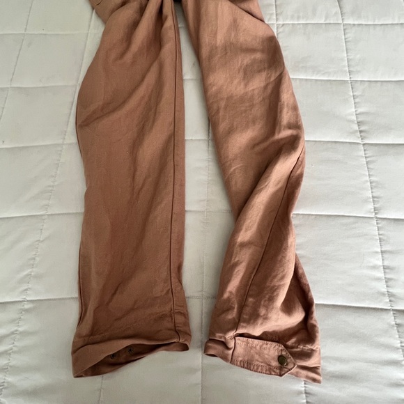 Express Linen Blend Tie Waist Jumpsuit XXS - Picture 11 of 11